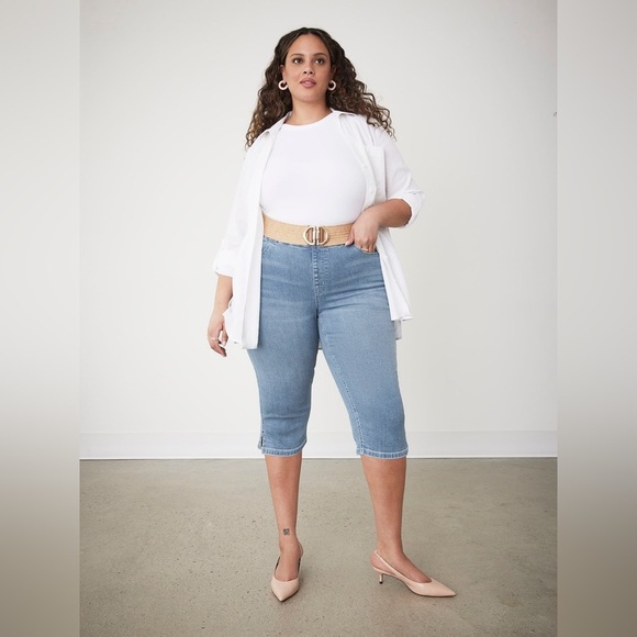 Pennington's Responsible, Savvy Fit, Denim Capri, Light Wash - d/C Jeans Size 16 - Picture 10 of 10